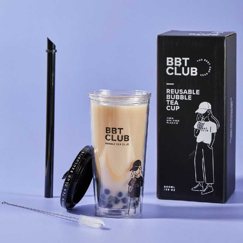 Bubble Tea - Set de tasse réutilisable Double Paroi