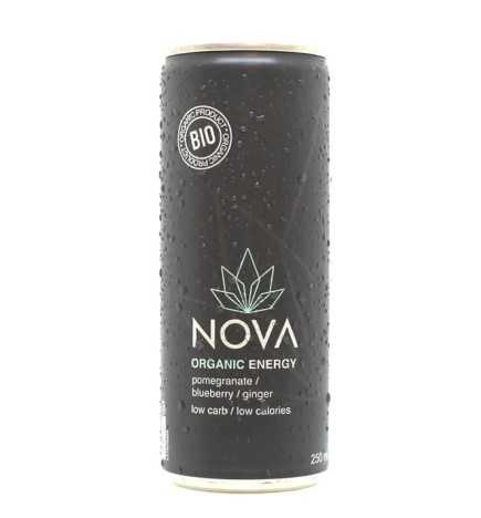 NOVA - Boisson Energisante Bio - Grenade, Myrtille et Gingembre