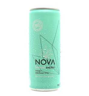 NOVA - Boisson Energisante Bio - Orange, Fleur de Sureau et Citron Vert