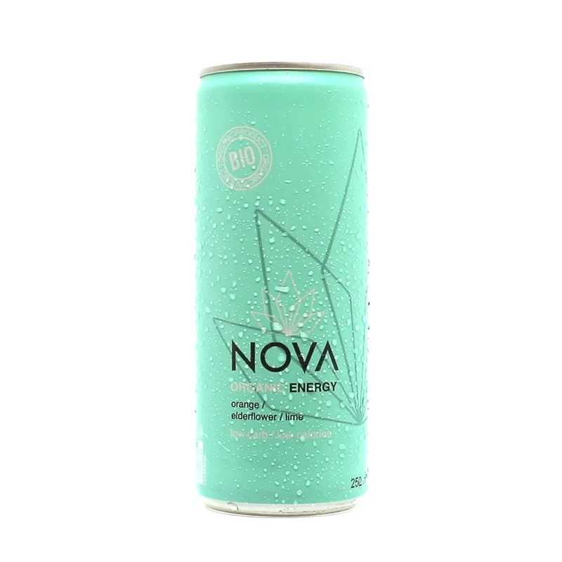 NOVA - Boisson Energisante Bio - Orange, Fleur de Sureau et Citron Vert