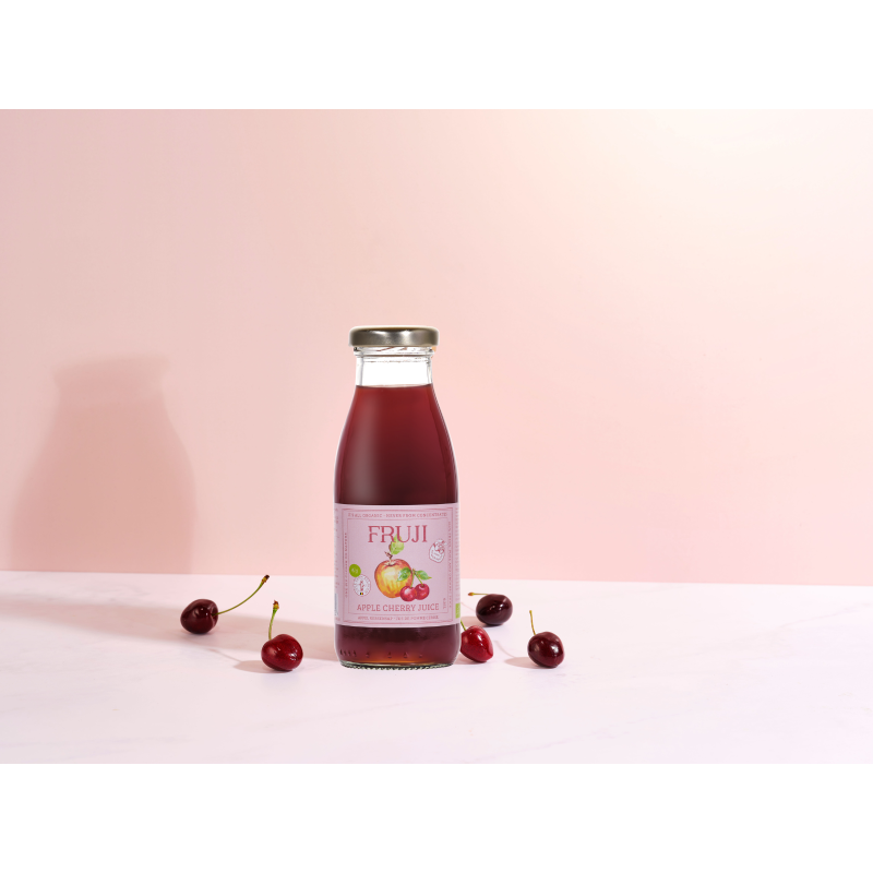 Jus de Pomme Cerise Bio 250ml - FRUJI Jus de Pomme Cerise Bio 250ml - FRUJI