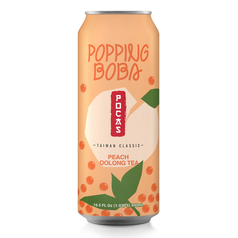 Bubble Tea - Popping Boba - Pêche, Thé Oolong 490ml