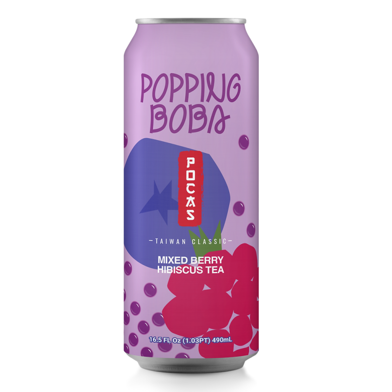 Bubble Tea - Popping Boba - Mezcla de Bayas, Té de Hibisco 490ml