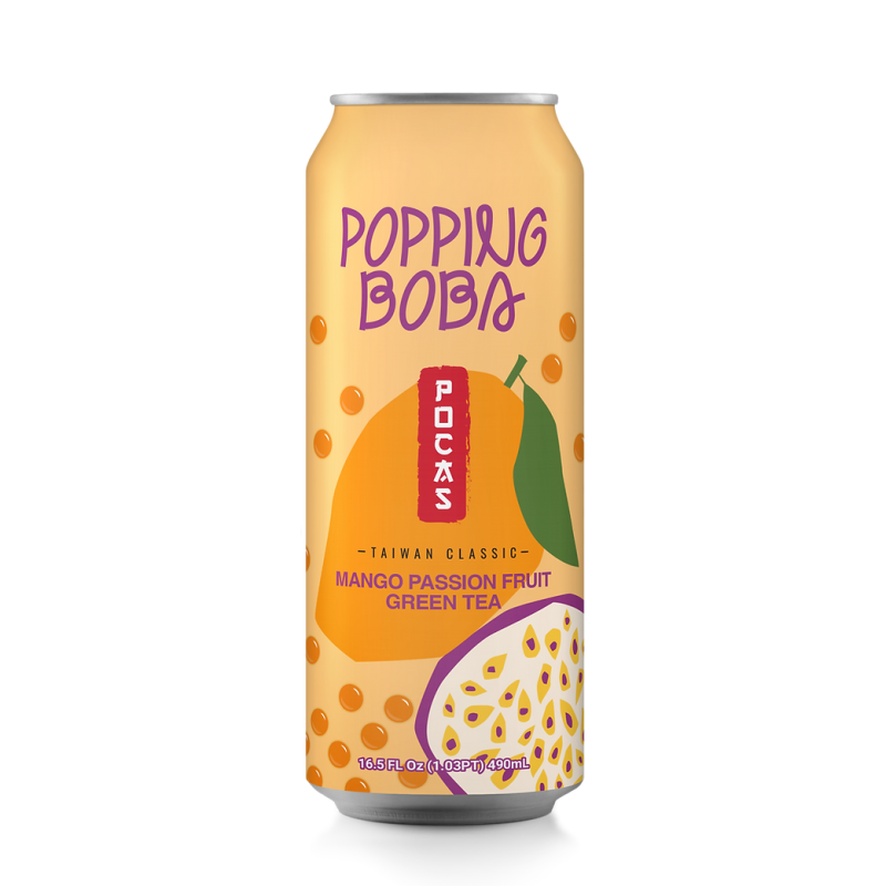 Bubble Tea - Popping Boba - Mangue Passion et Thé Vert 490ml
