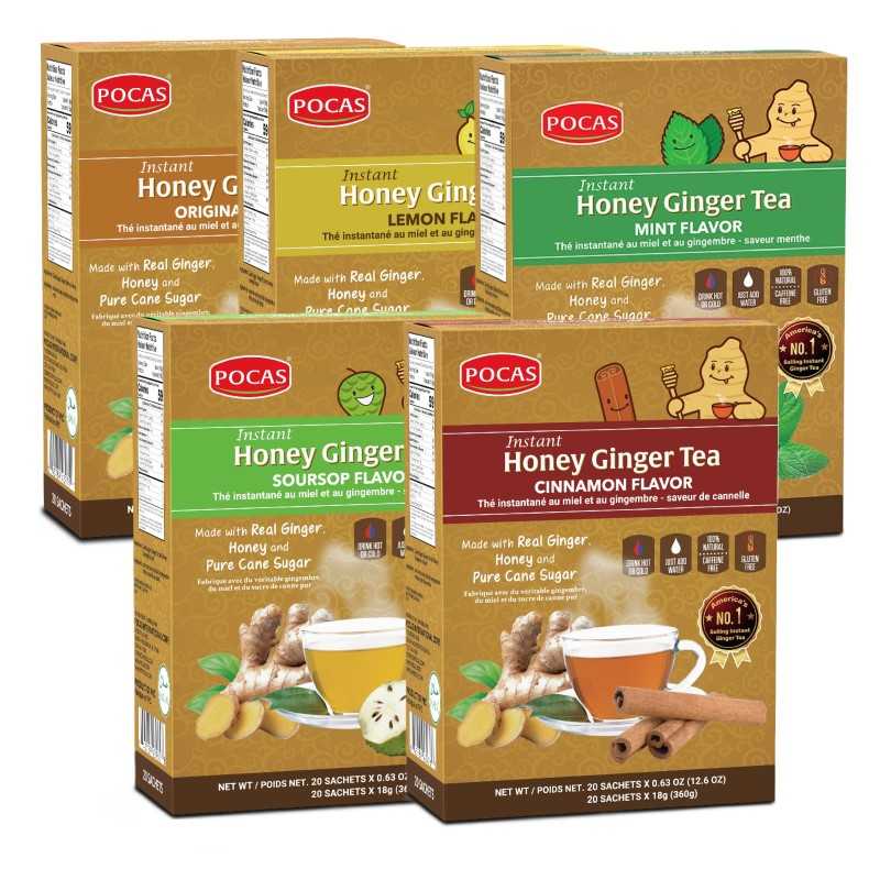 Pack 1 - Té instantáneo de miel y jengibre - POCAS