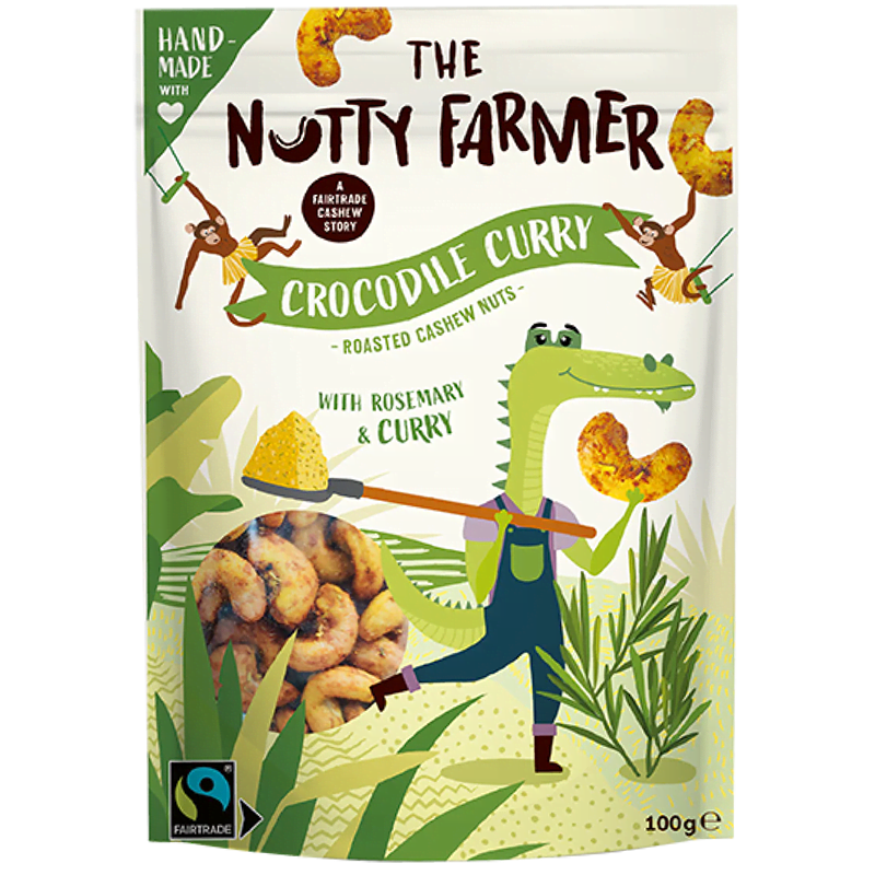 Noix de Cajou Romarin et Curry 100g - The Nutty Farmer